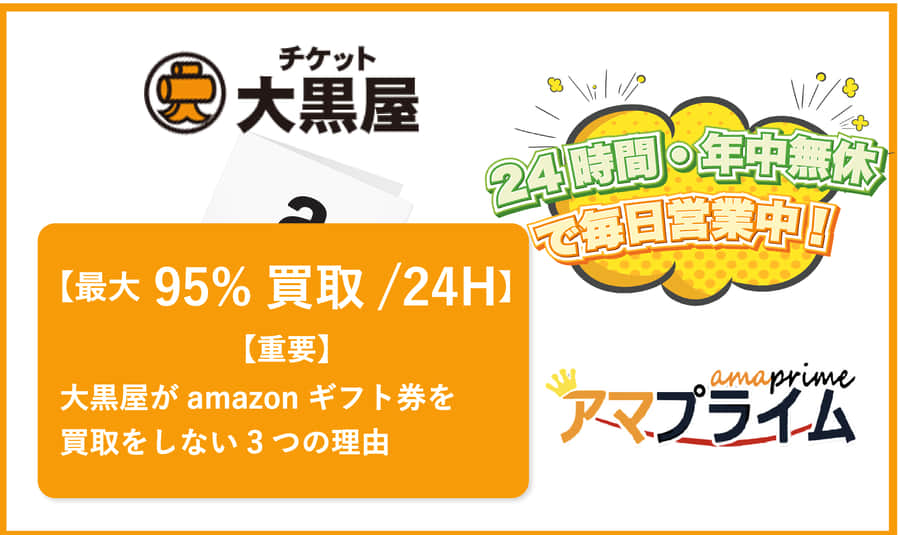 amaazonギフト券 買取 大黒屋