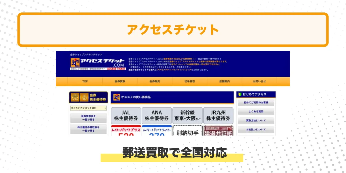 アクセスチケット イメージ アクセス情報