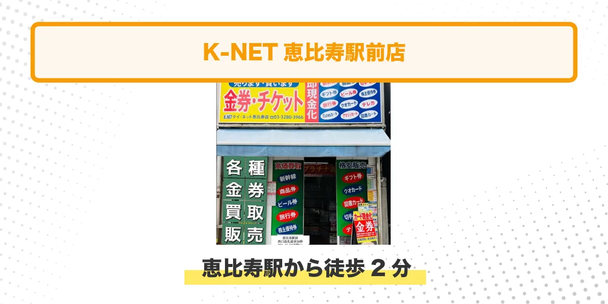 K=NET恵比寿駅前店 イメージ アクセス情報