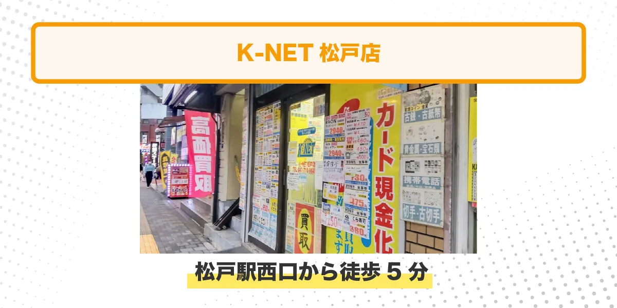 K=NET松戸店 イメージ アクセス情報